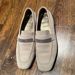 SuedeBeaded Accent Loafers